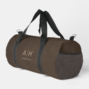 Sac De Sport Luxueux Minimaliste Monogramme Imprimé en Cuir Fau