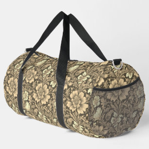 Sac De Sport Magnifique motif floral sépia vintage