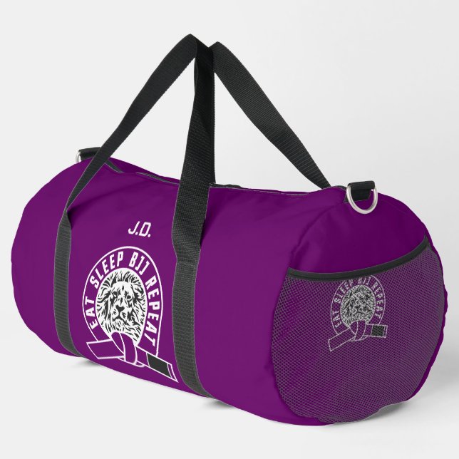 Sac De Sport Manger Sleep BJJ Repeat - Ceinture violette "Perso (Coin droit)