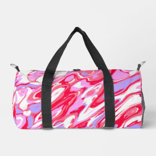 Sac De Sport Mélange de peinture liquide texture marbre rouge r