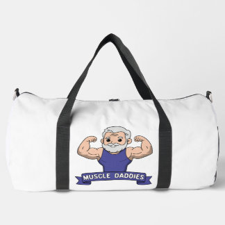 Sac De Sport Mignon Papa Musclé Kawaii Barbu et Bodybuilder