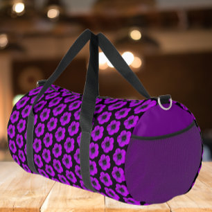 Sac De Sport Modèle floral de géranium violet sur violet