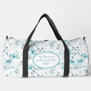 Sac De Sport Modèle floral turquoise vintage