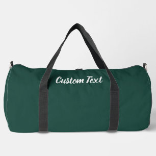 Sac De Sport Modèle texte de script blanc et vert profond simpl