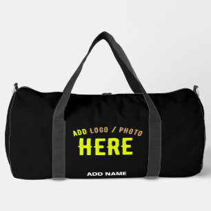 SAC DE SPORT MODERNE ET MODERNE PERSONNALISABLE NOIR VÉRIFIÉ