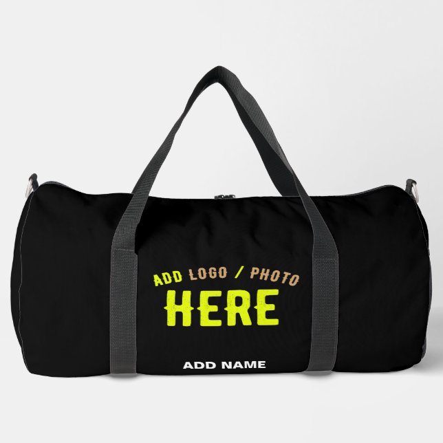 SAC DE SPORT MODERNE ET MODERNE PERSONNALISABLE NOIR VÉRIFIÉ (Recto)