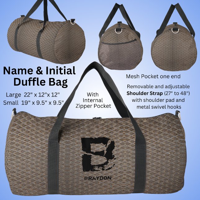 Sac De Sport Modifier le nom initial, Ajouter (supprimer), Plaq (Créateur téléchargé)
