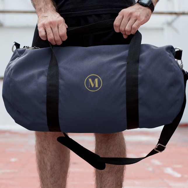 Sac De Sport Monogramme bleu marine sur mesure Fitness initiale (Créateur téléchargé)