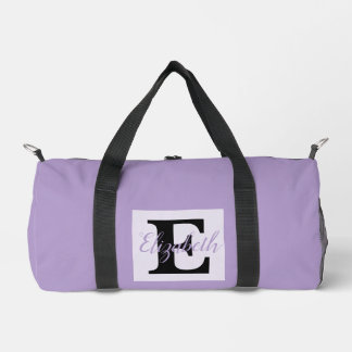 Sac De Sport Monogramme de fille et nom rose violet bagages