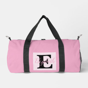 Sac De Sport Monogramme de fille et nom rose violet bagages
