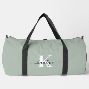 Sac De Sport Monogramme de style moderne vert sauge