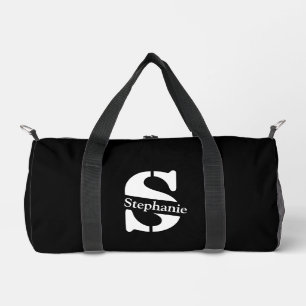 Sac De Sport Monogramme et nom professionnel simple classique