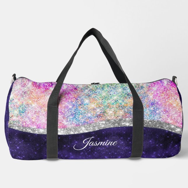 Sac De Sport monogramme irisé de fausse parties scintillant vio (Recto)