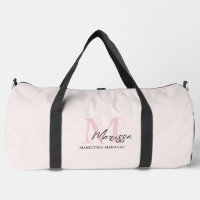 Monogramme minimal initial et nom Pastel rose