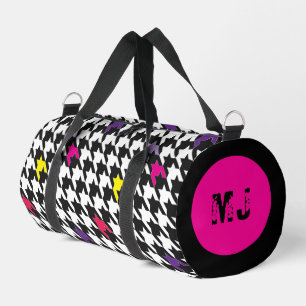 Sac De Sport Monogramme moderne rose violet pied de cheminée