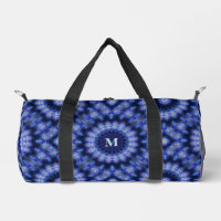 Monogramme Motif Mandala Blue Purple