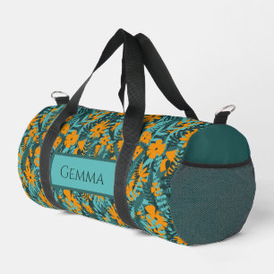 Sac De Sport monogramme motif vert, turquoise et orange