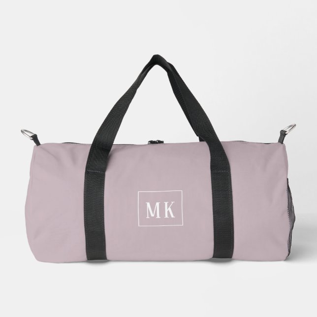 Sac De Sport monogramme personnalisé, mauve partout (Recto)