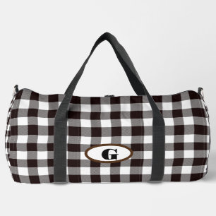 Sac De Sport Monogramme Rustique Personnaliser Plaid