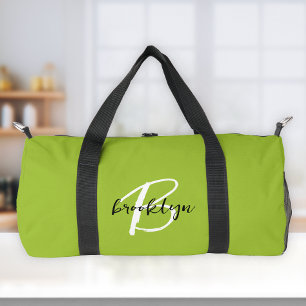 Sac De Sport Monogramme tendance vert citron noir blanc