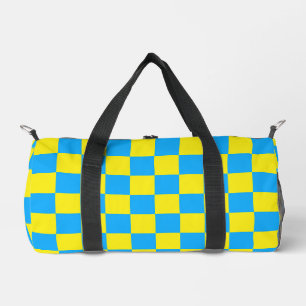 Sac De Sport Motif à carreaux à damier jaune bleu