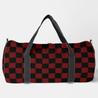 Motif à carreaux rouge cranberry et noir