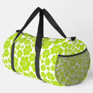 Sac De Sport Motif à fleurs en vert et blanc citron