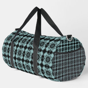 Sac De Sport Motif Argyle à carreaux bleu noir Grande