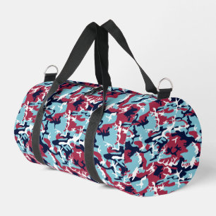 Sac De Sport Motif Camo - Bleu blanc bleu marine