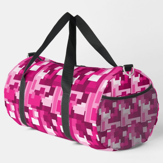 Sac De Sport Motif camouflage numérique rose chaud mignon fémin (Coin droit)
