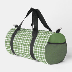 Sac De Sport Motif carreaux vert blanc