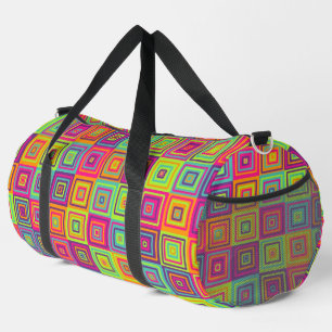 Sac De Sport Motif Carrés Colorés