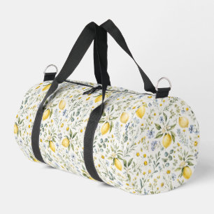 Sac De Sport Motif citron et fleurs sauvages de campagne frança