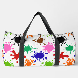 Sac De Sport Motif coloré de peinture en blanc