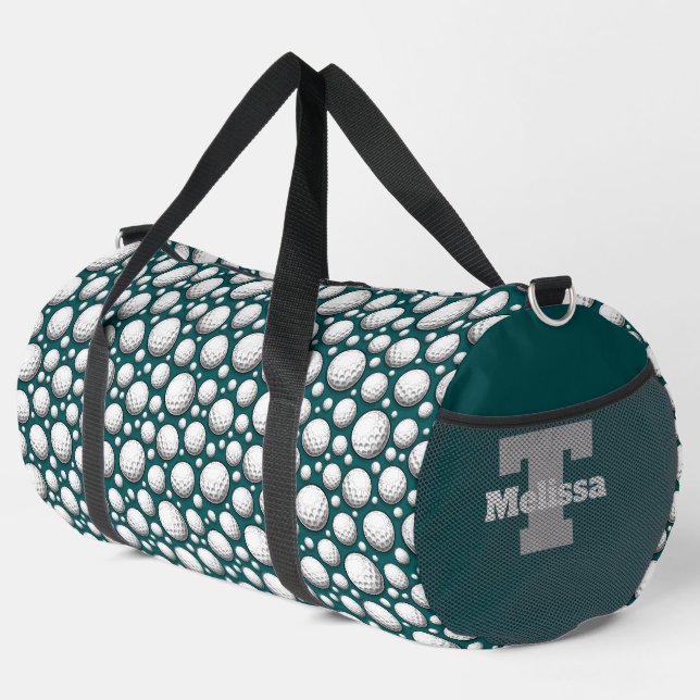 Sac De Sport motif de balle de golf cool ajouter monogramme (Coin droit)