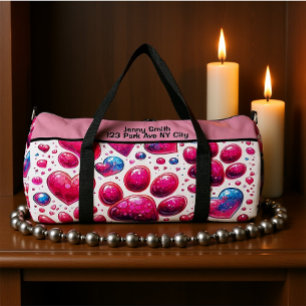 Sac De Sport Motif de bulle de cœur brillant Monogramme de voya