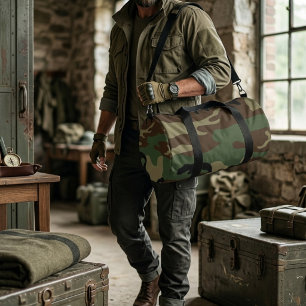 Sac De Sport Motif de camouflage militaire de la forêt
