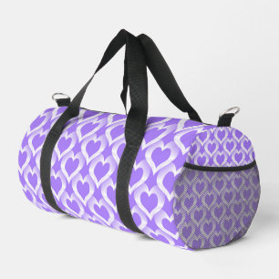 Sac De Sport Motif de cœurs blancs violets