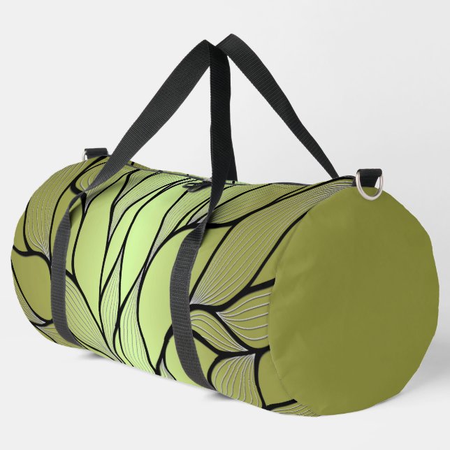 Sac De Sport Motif de congé créatif vert olive (Coin gauche)