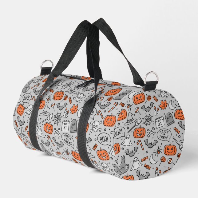 Sac De Sport Motif de doodle pour les enfants mignons Halloween (Coin gauche)