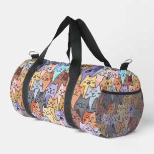 Sac De Sport Motif de foule de chats mignons et colorés avec vi
