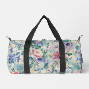 Sac De Sport Motif de libellule florale à l'aquarelle