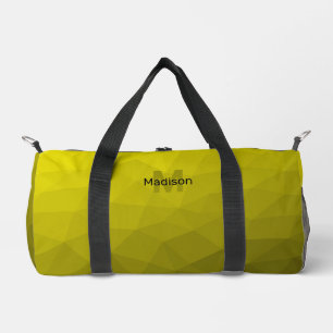 Sac De Sport Motif de maille géométrique à dégradé jaune Monogr