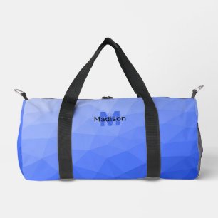 Sac De Sport Motif de maille géométrique bleu foncé Monogramme