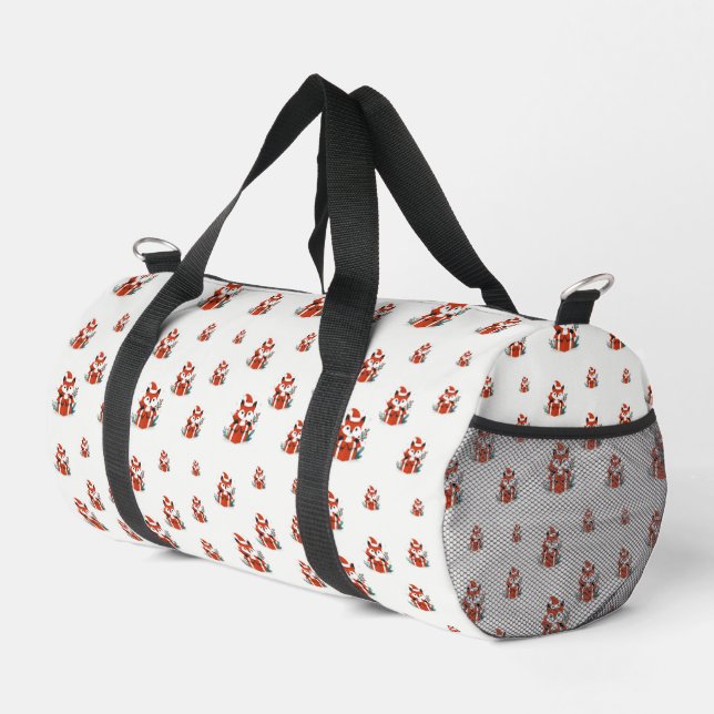 Sac De Sport Motif de Noël - Cute rouge renard couturier motif (Coin droit)