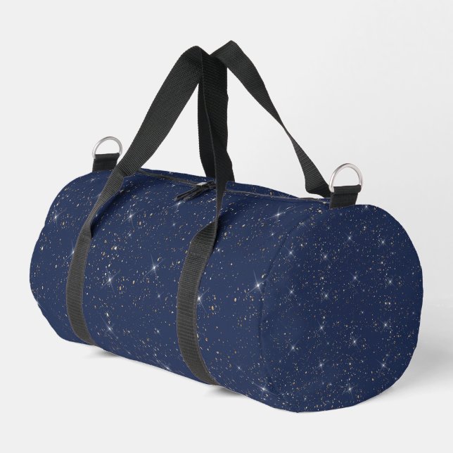 Sac De Sport Motif de parties scintillant en or brillant bleu m (Coin gauche)