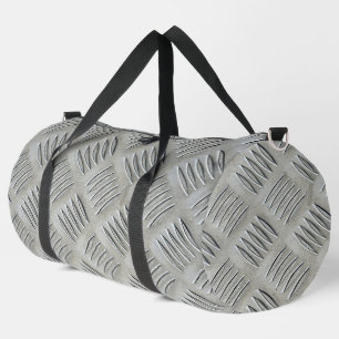 Sac De Sport Motif de plaque diamantée en aluminium gris