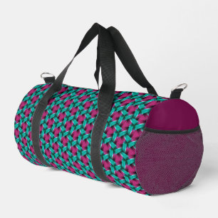 Sac De Sport Motif de tissage moderne Aqua Rose