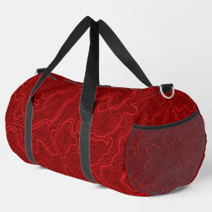 Sac De Sport Motif de topographie rouge