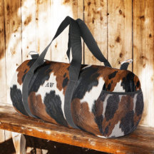 Motif de vache à l'ouest avec Monogramme